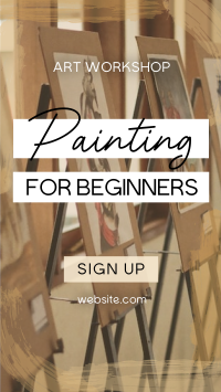 Painting for Beginners Facebook Story Design