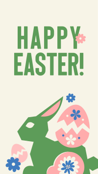 Floral Easter Bunny  Instagram Story Design