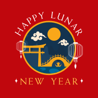 Happy Lunar Year Instagram Post Design