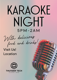 Karaoke Night Bar Poster Image Preview