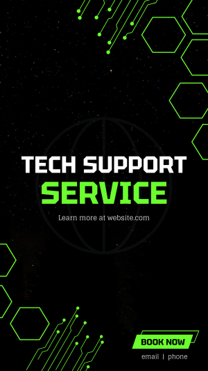Tech Support Facebook story Image Preview
