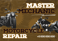 Motorcycle Repair Postcard Image Preview