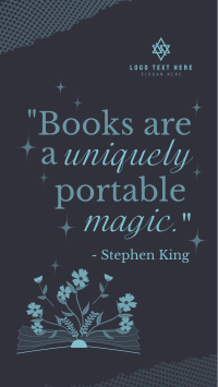 Book Magic Quote YouTube Short Design