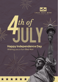 Fourth of July Greeting Flyer Design