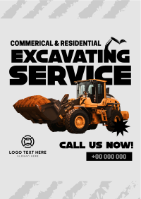 Professional Excavation Service  Flyer Design