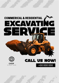 Professional Excavation Service  Flyer Image Preview