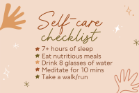 Self care checklist Pinterest Cover Design