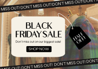 Fashion Modern Black Friday Postcard Design