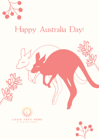 Australia Day Kangaroo Flyer Image Preview