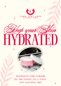 Skincare Hydration Benefits Flyer Design
