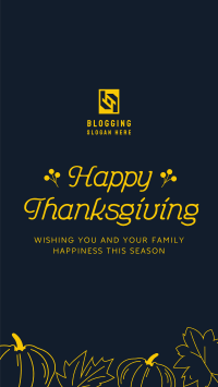 Happy Thanksgiving Facebook story Image Preview