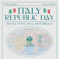 Retro Italian Republic Day Instagram post Image Preview