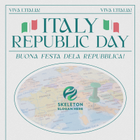 Retro Italian Republic Day Instagram Post Design