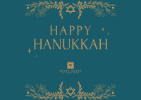 Celebrating Hanukkah Postcard Image Preview