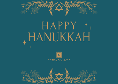 Celebrating Hanukkah Postcard Image Preview