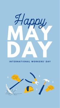 International Workers Day Facebook Story Design