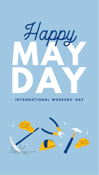 International Workers Day Facebook story Image Preview