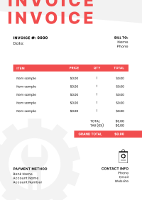 Machinery Invoice Image Preview