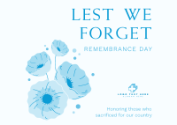 Symbol of Remembrance Postcard Image Preview