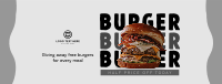 Free Burger Special Facebook cover Image Preview
