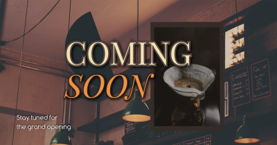 Cafe Opening Soon Facebook ad Image Preview