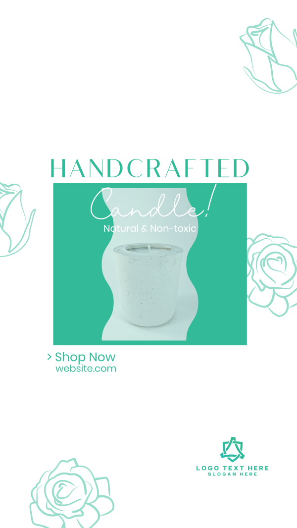 Handcrafted Candle Shop Facebook Story Design Image Preview