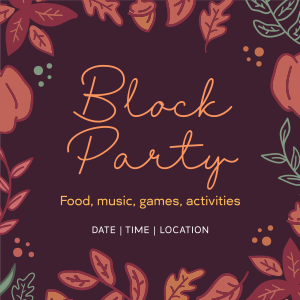 Autumn Block Party Instagram post Image Preview