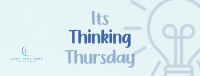 Minimalist Light Bulb Thinking Thursday Facebook cover Image Preview