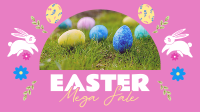 Cute Easter Bunny Facebook Event Cover Design