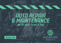 Car Repair Postcard Image Preview