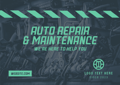 Car Repair Postcard Image Preview