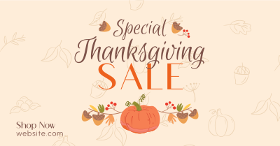 Special Thanksgiving Sale Facebook ad Image Preview