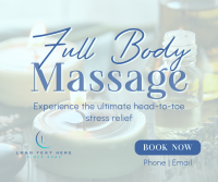 Full Body Massage Facebook Post Design