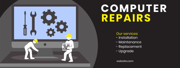 PC Repair Services Facebook Cover Design Image Preview