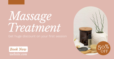 Elegant Massage Promo Facebook ad Image Preview