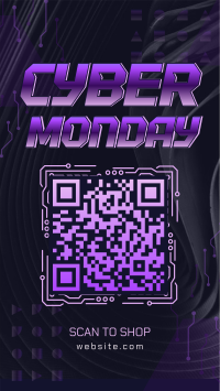 Futuristic Cyber Monday Facebook Story Image Preview