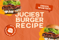 Double Special Burger Pinterest Cover Design