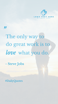 Love What You Do Facebook Story Design