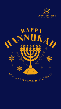 Hanukkah Menorah Greeting Facebook Story Design