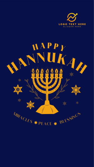 Hanukkah Menorah Greeting Facebook story Image Preview