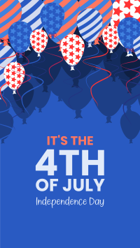 Fourth of July Balloons Instagram story Image Preview