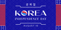 Independence Day of Korea Twitter Post Design