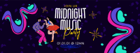 Midnight Music Party Facebook Cover Design