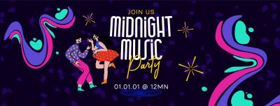 Midnight Music Party Facebook cover Image Preview