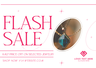 Jewelry Flash Sale Postcard Image Preview
