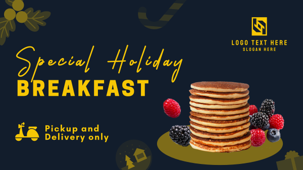 Holiday Breakfast Restaurant Facebook Event Cover Design