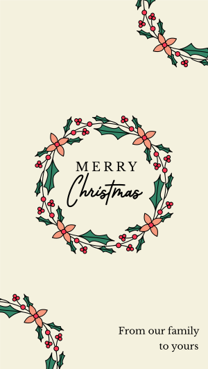 Christmas Wreath Greeting Instagram story