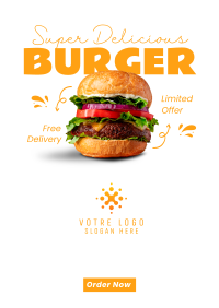 The Burger Delight Poster Design