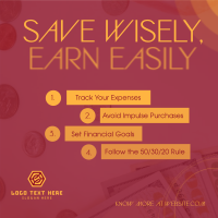 Financial Saving Tips Instagram Post Preview