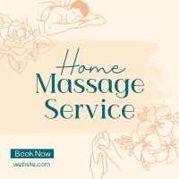 Home Massage Service Instagram Post Design